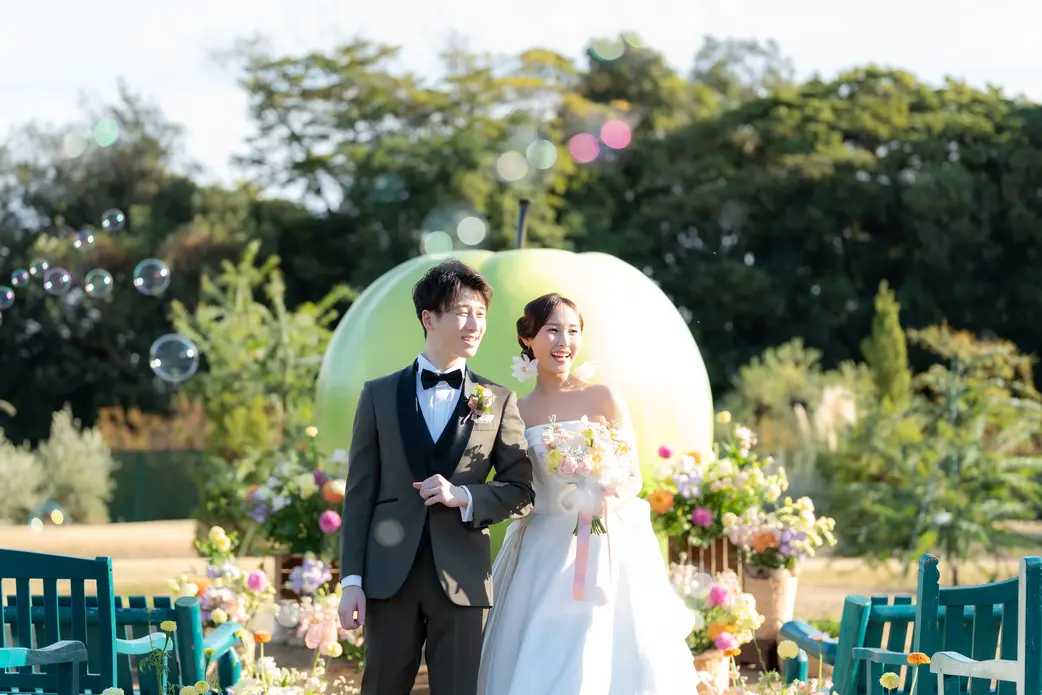 サンセットビーチパークウェディングの結婚式アイディア