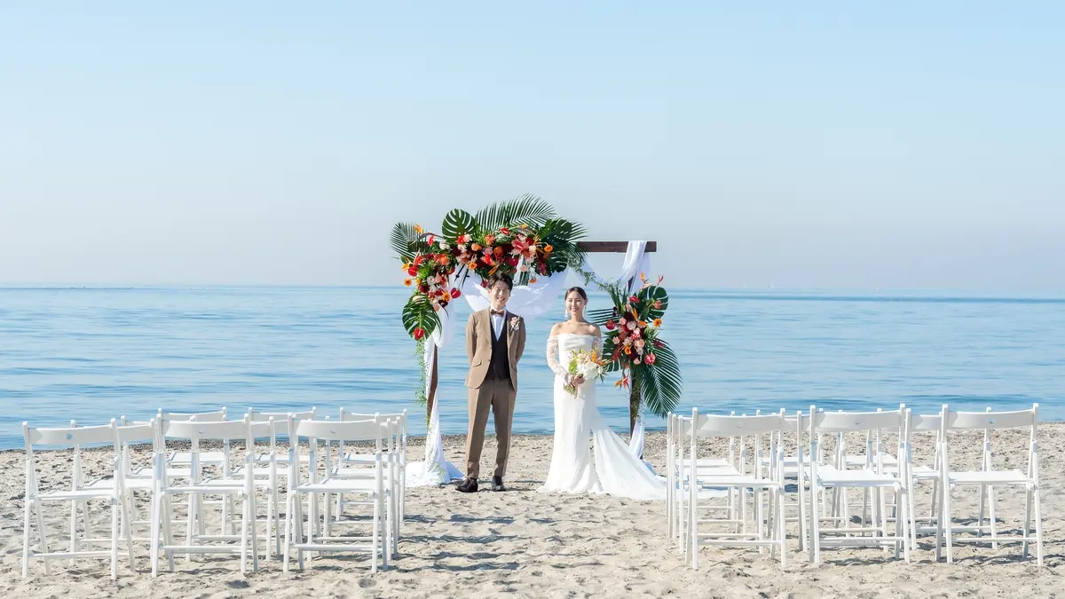 サンセットビーチパークウェディングで結婚式